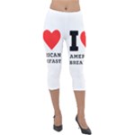 I love American breakfast Lightweight Velour Capri Leggings 