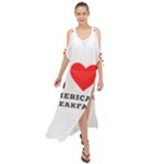 I love American breakfast Maxi Chiffon Cover Up Dress