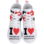 I love American breakfast Women s Lightweight High Top Sneakers