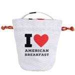 I love American breakfast Drawstring Bucket Bag