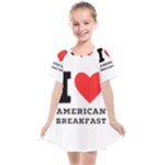 I love American breakfast Kids  Smock Dress