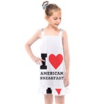 I love American breakfast Kids  Overall Dress