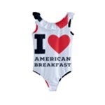 I love American breakfast Kids  Frill Swimsuit