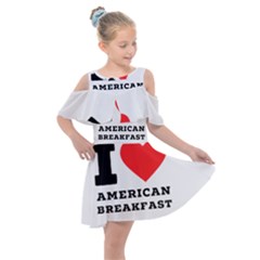 Kids  Shoulder Cutout Chiffon Dress 