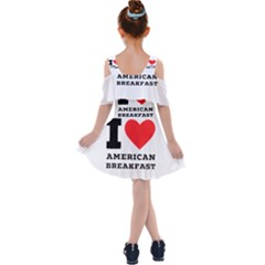 Kids  Shoulder Cutout Chiffon Dress 