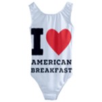 I love American breakfast Kids  Cut-Out Back One Piece Swimsuit