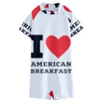 I love American breakfast Kids  Boyleg Half Suit Swimwear