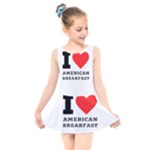 I love American breakfast Kids  Skater Dress Swimsuit