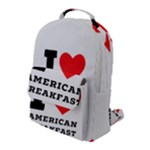 I love American breakfast Flap Pocket Backpack (Large)