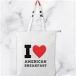 I love American breakfast Double Zip Up Tote Bag