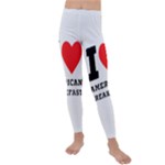 I love American breakfast Kids  Lightweight Velour Leggings