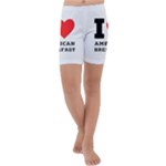 I love American breakfast Kids  Lightweight Velour Capri Yoga Leggings