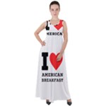 I love American breakfast Empire Waist Velour Maxi Dress