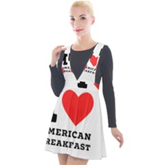 Plunge Pinafore Velour Dress 