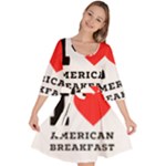 I love American breakfast Velour Kimono Dress