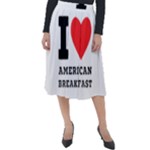 I love American breakfast Classic Velour Midi Skirt 