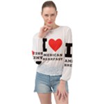 I love American breakfast Banded Bottom Chiffon Top