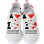 I love American breakfast Men s Velcro Strap Shoes