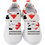 I love American breakfast Kids  Velcro Strap Shoes