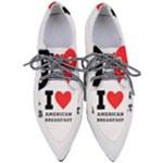 I love American breakfast Pointed Oxford Shoes