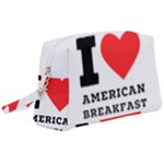 I love American breakfast Wristlet Pouch Bag (Large)