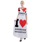 I love American breakfast Half Sleeves Maxi Dress