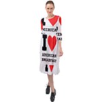 I love American breakfast Ruffle End Midi Chiffon Dress