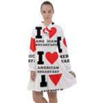 I love American breakfast All Frills Chiffon Dress