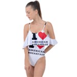 I love American breakfast Drape Piece Swimsuit