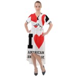 I love American breakfast Front Wrap High Low Dress