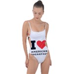 I love American breakfast Tie Strap One Piece Swimsuit