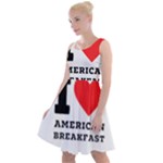 I love American breakfast Knee Length Skater Dress