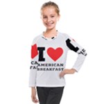 I love American breakfast Kids  Long Mesh Tee