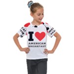 I love American breakfast Kids  Mesh Piece Tee