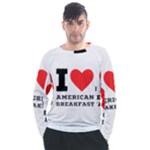 I love American breakfast Men s Long Sleeve Raglan Tee