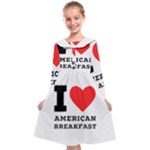 I love American breakfast Kids  Midi Sailor Dress