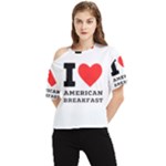 I love American breakfast One Shoulder Cut Out Tee