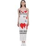 I love American breakfast V-Neck Spaghetti Strap Tie Front Jumpsuit