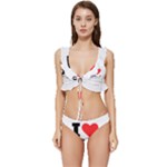 I love American breakfast Low Cut Ruffle Edge Bikini Set