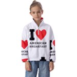 I love American breakfast Kids  Half Zip Hoodie