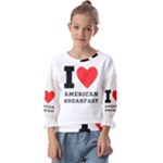 I love American breakfast Kids  Cuff Sleeve Top