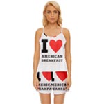 I love American breakfast Satin Pajama Short Set