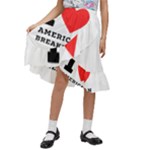 I love American breakfast Kids  Ruffle Flared Wrap Midi Skirt