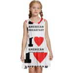 I love American breakfast Kids  Sleeveless Tiered Mini Dress