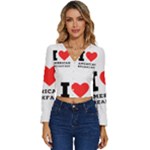 I love American breakfast Long Sleeve V-Neck Top