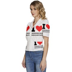 Puffed Short Sleeve Button Up Jacket 