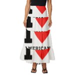 I love American breakfast Tiered Ruffle Maxi Skirt