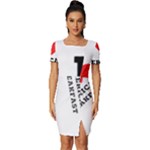 I love American breakfast Fitted Knot Split End Bodycon Dress