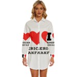 I love American breakfast Womens Long Sleeve Shirt Dress