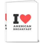 I love American breakfast 8  x 10  Softcover Notebook